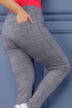 Picture of CURVY GIRL CHECKERED TROUSERS